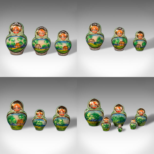 Vintage Nesting Doll, Continental, Handpainted, 20 piece Matryoshka Set, Decor