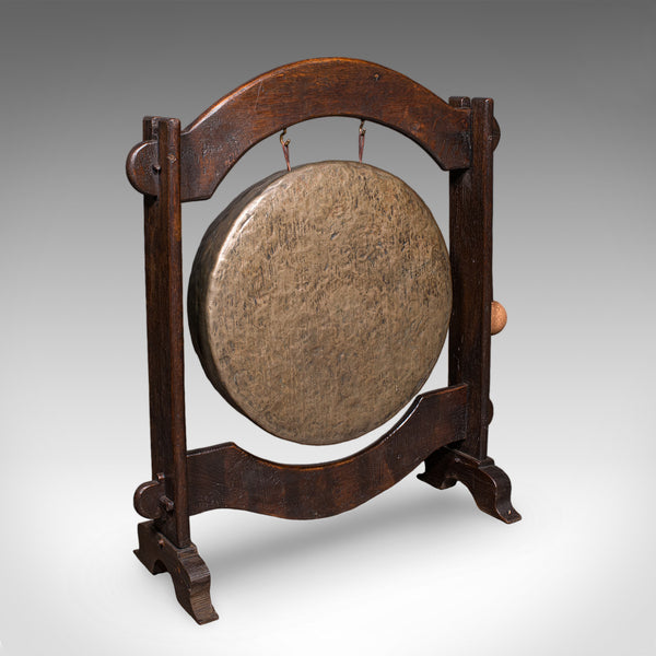 Antique Dinner Hall Gong, Oriental, Bronze Chime, Country House, Edwardian, 1910