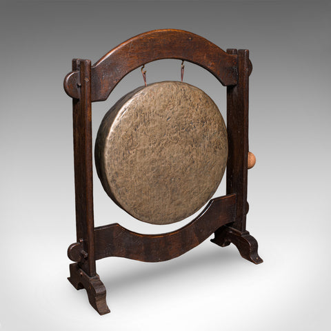 Antique Dinner Hall Gong, Oriental, Bronze Chime, Country House, Edwardian, 1910