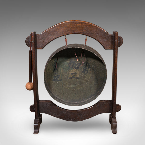 Antique Dinner Hall Gong, Oriental, Bronze Chime, Country House, Edwardian, 1910