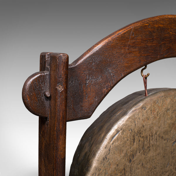 Antique Dinner Hall Gong, Oriental, Bronze Chime, Country House, Edwardian, 1910
