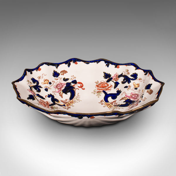 Large Vintage Shell Shaped Fruit Bowl, English Ceramic, Decorative, Serving Dish