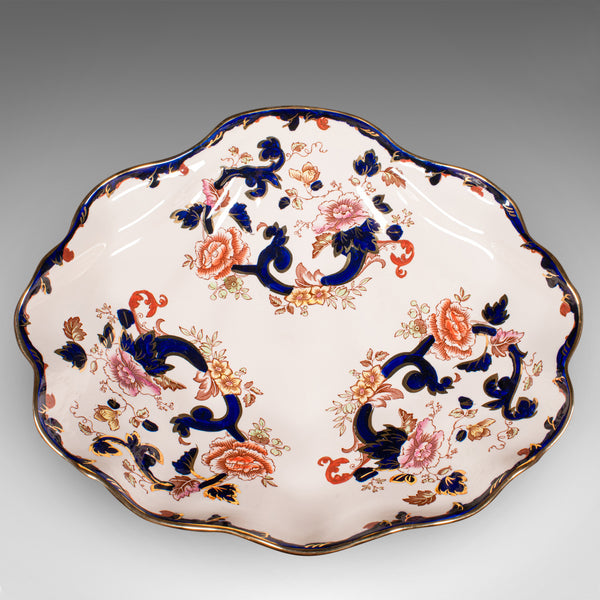 Large Vintage Shell Shaped Fruit Bowl, English Ceramic, Decorative, Serving Dish