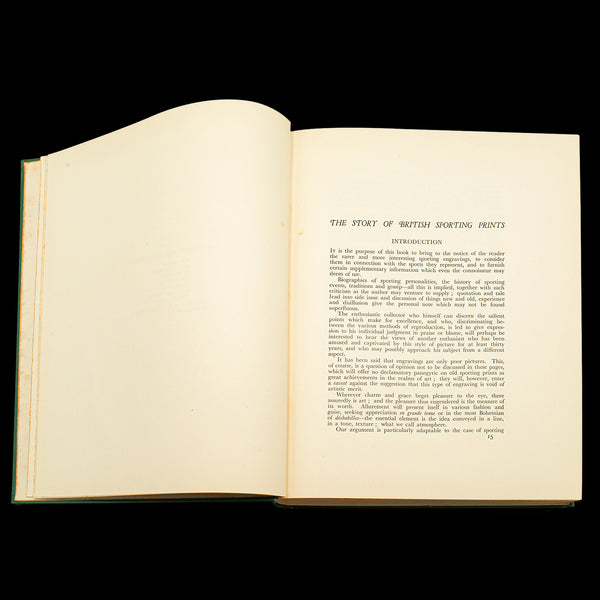 Vintage Book, The Story of British Sporting Prints, English, Limited Run, 1929