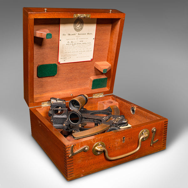 Vintage Cased Sextant, English, Nautical, Handheld Scientific Instrument, C.1960