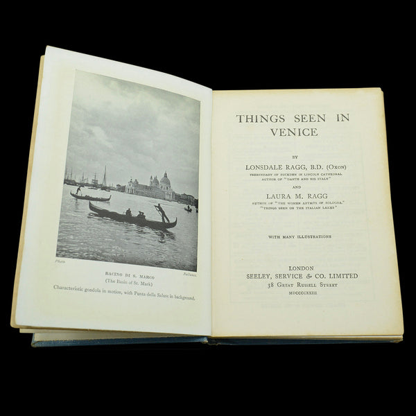 Antique Guide Book Things Seen in Venice, English Language, Travel, Dated 1923