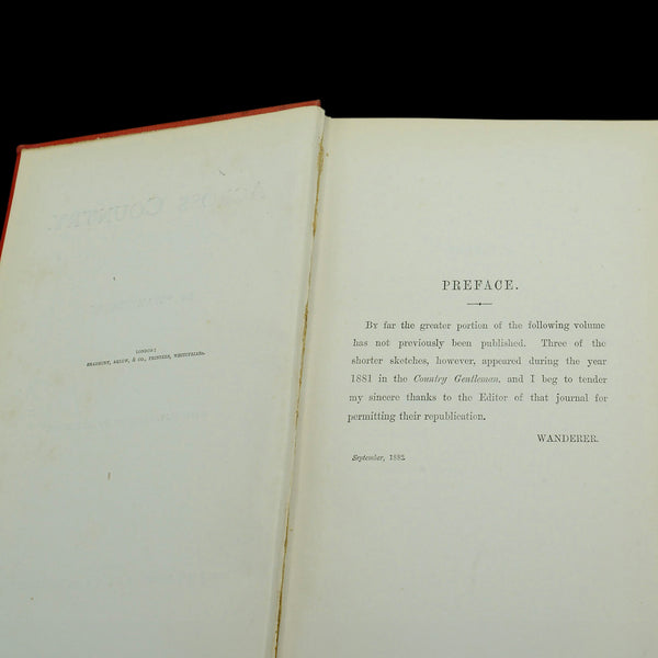 Pair Of Antique Novels, Across Country, Fair Diana, Wanderer, English, Victorian