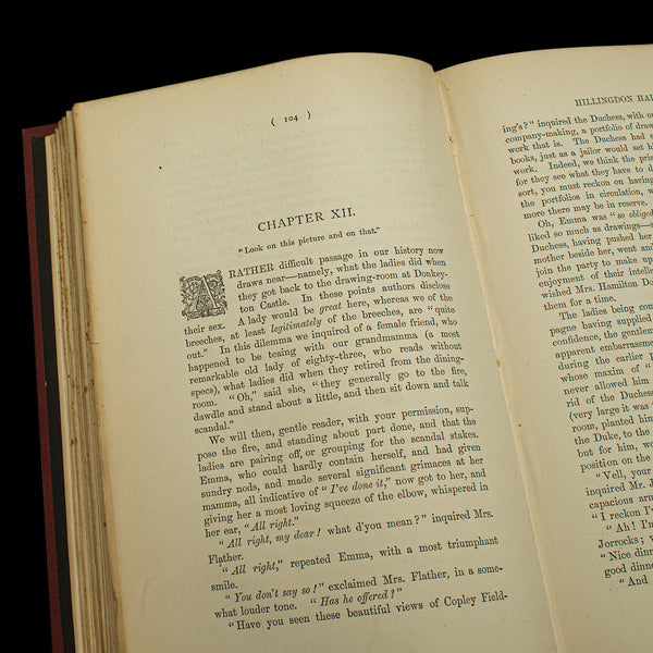 Antique Book in Case, Hillingdon Hall or the Cockney Squire, English, Victorian