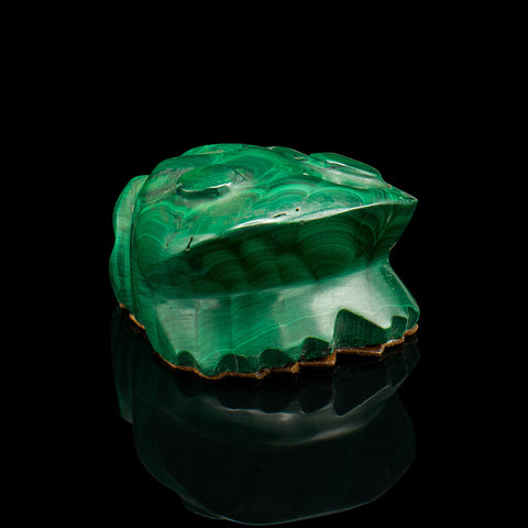 Vintage Ornamental Frog, Chinese, Malachite, Miniature, Late Art Deco, C.1950