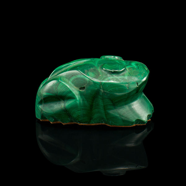 Vintage Ornamental Frog, Chinese, Malachite, Miniature, Late Art Deco, C.1950