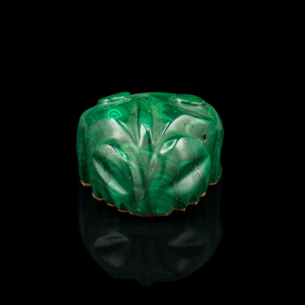 Vintage Ornamental Frog, Chinese, Malachite, Miniature, Late Art Deco, C.1950
