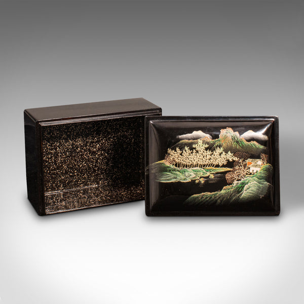 Trio Of Vintage Nesting Boxes, Japanese, Lacquered, Storage Box, Art Deco, 1940