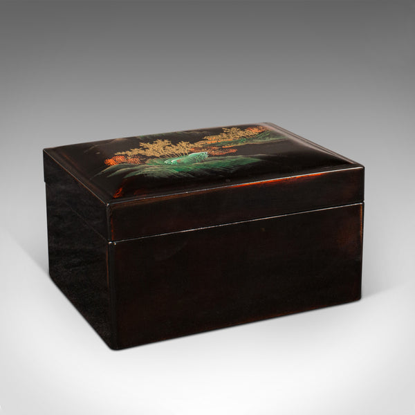 Trio Of Vintage Nesting Boxes, Japanese, Lacquered, Storage Box, Art Deco, 1940