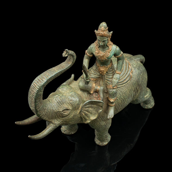 Antique Elephant Figure, Asian, Bronze, Ornament, Thai Deity, Victorian, C.1880