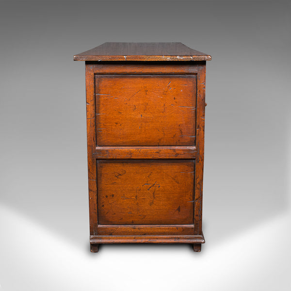 Large Vintage Dresser Base, English, Oak, Georgian Revival, Cabinet, Circa 1980