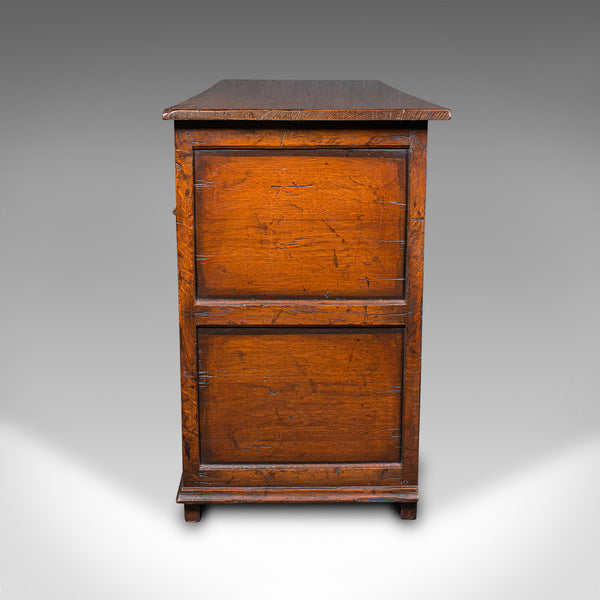 Large Vintage Dresser Base, English, Oak, Georgian Revival, Cabinet, Circa 1980