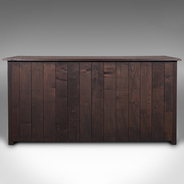 Large Vintage Dresser Base, English, Oak, Georgian Revival, Cabinet, Circa 1980
