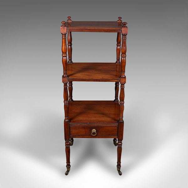 Antique 3 Tier Whatnot, English, Open Display Stand, Late Georgian, Circa 1800