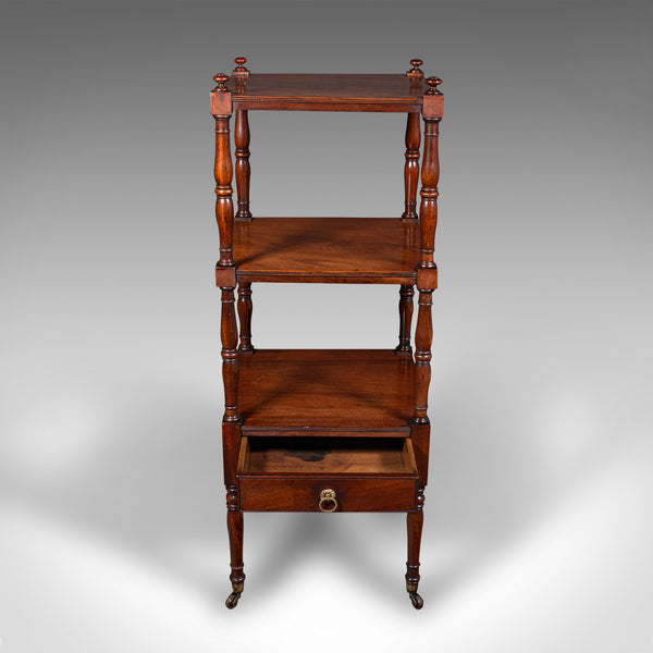 Antique 3 Tier Whatnot, English, Open Display Stand, Late Georgian, Circa 1800