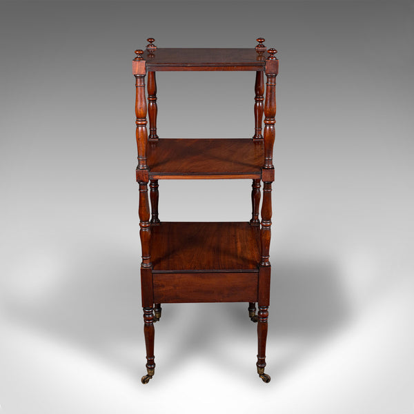 Antique 3 Tier Whatnot, English, Open Display Stand, Late Georgian, Circa 1800