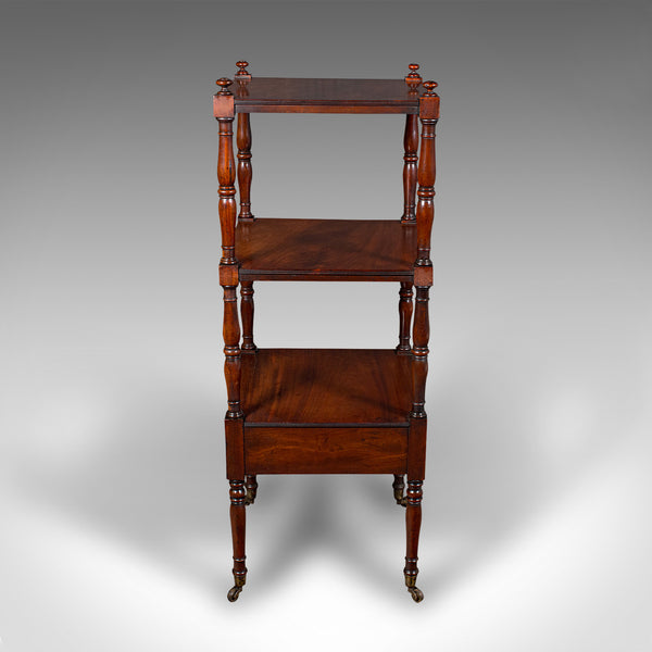 Antique 3 Tier Whatnot, English, Open Display Stand, Late Georgian, Circa 1800