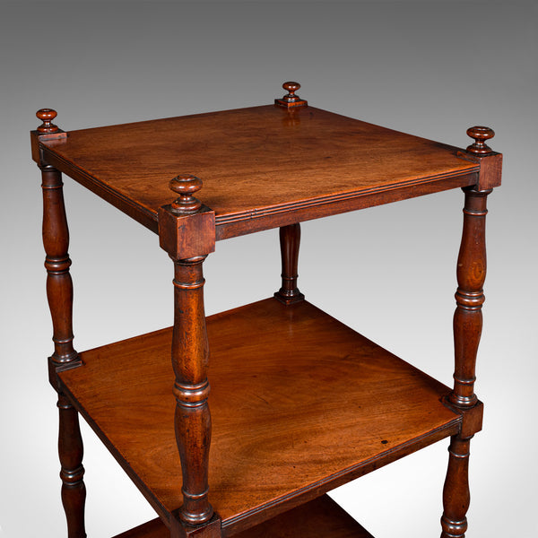 Antique 3 Tier Whatnot, English, Open Display Stand, Late Georgian, Circa 1800