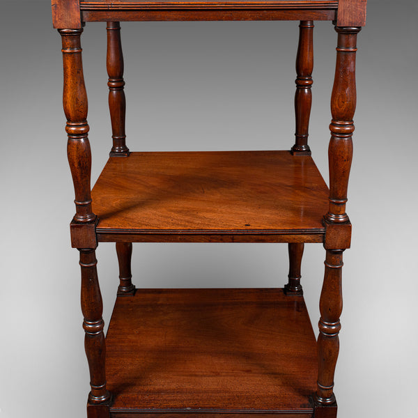 Antique 3 Tier Whatnot, English, Open Display Stand, Late Georgian, Circa 1800