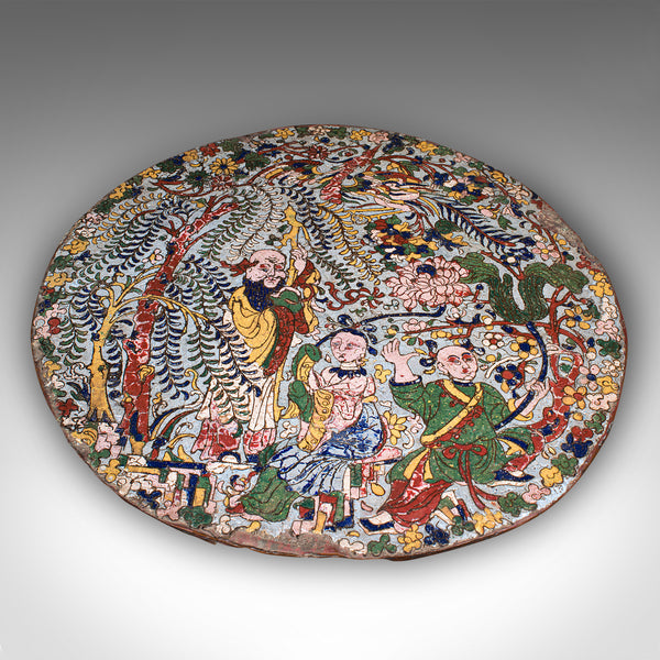 Antique Display Plate, Oriental, Cloisonne Plaque, Qing Dynasty, Georgian, 1750