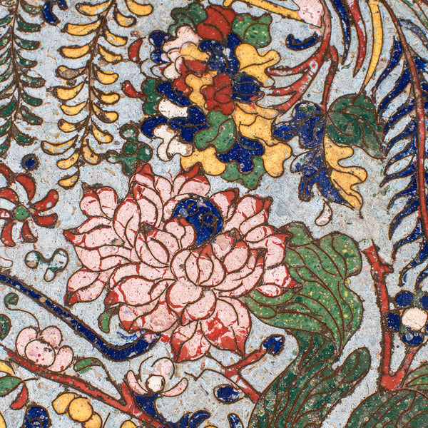 Antique Display Plate, Oriental, Cloisonne Plaque, Qing Dynasty, Georgian, 1750