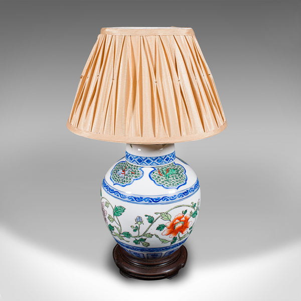 Vintage Art Deco Table Lamp, Chinese, Ceramic, Accent Light, Mid 20th Century