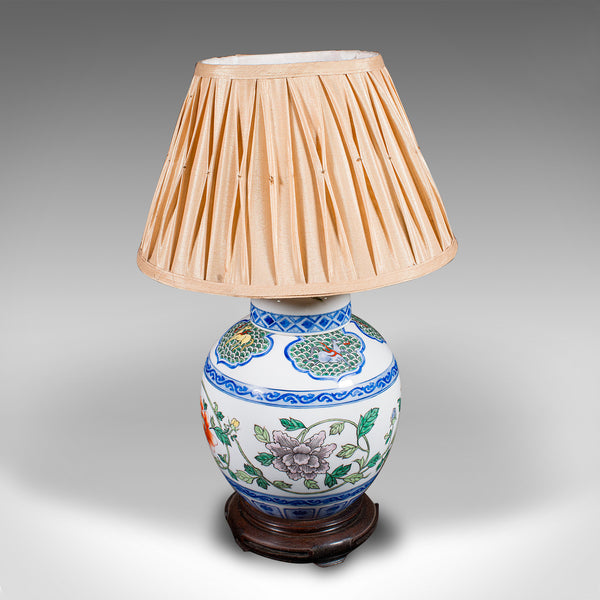 Vintage Art Deco Table Lamp, Chinese, Ceramic, Accent Light, Mid 20th Century