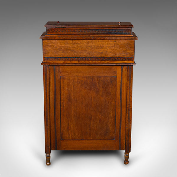 Antique Gentleman's Davenport, English, Walnut, Writing Desk Victorian, C.1880