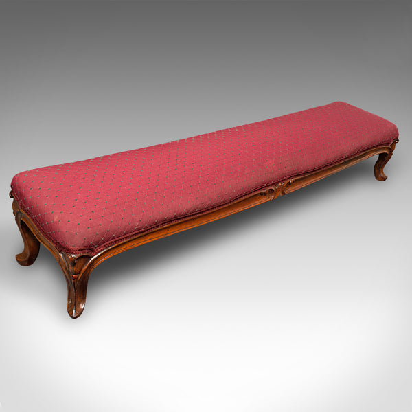 Antique Carriage Stool, English, Walnut, Fireside Foot Rest, Victorian, C.1840