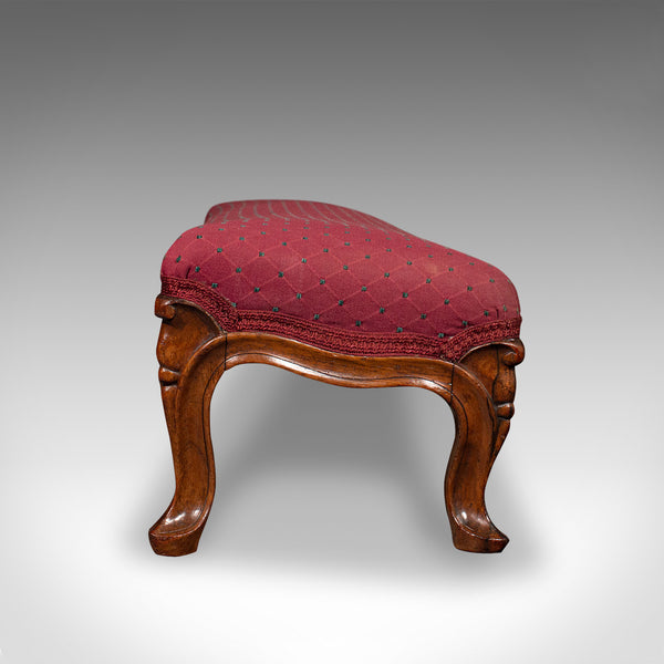 Antique Carriage Stool, English, Walnut, Fireside Foot Rest, Victorian, C.1840