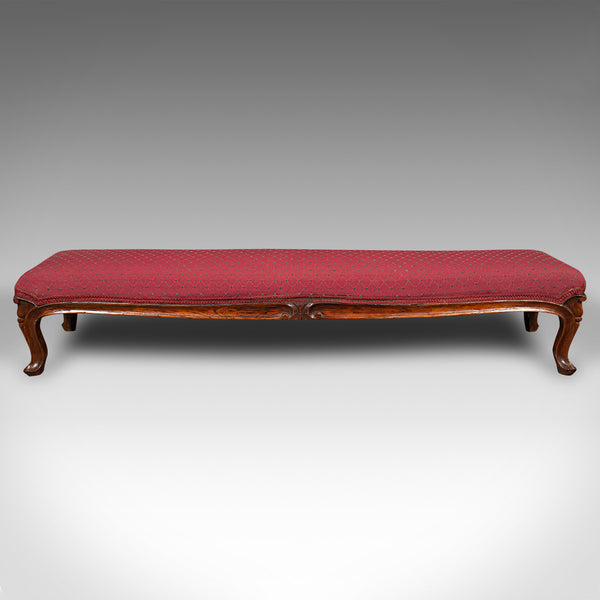 Antique Carriage Stool, English, Walnut, Fireside Foot Rest, Victorian, C.1840