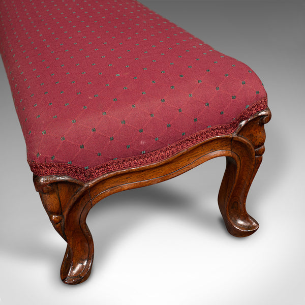 Antique Carriage Stool, English, Walnut, Fireside Foot Rest, Victorian, C.1840