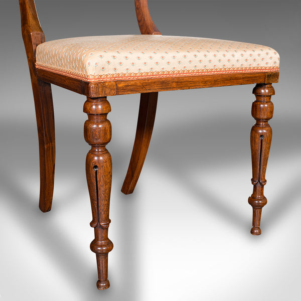 Antique Buckle Back Chair, English, Drawing Room, Side Seat, Victorian, C.1840