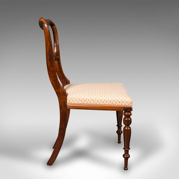 Antique Buckle Back Chair, English, Drawing Room, Side Seat, Victorian, C.1840