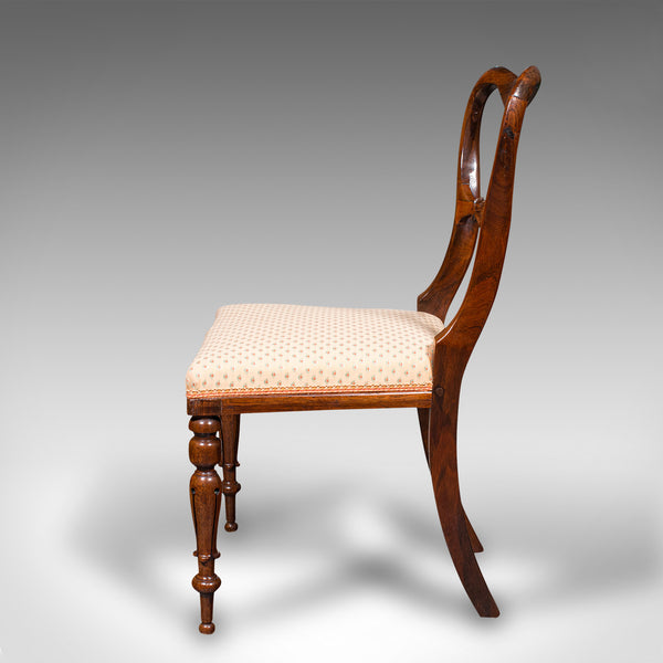 Antique Buckle Back Chair, English, Drawing Room, Side Seat, Victorian, C.1840