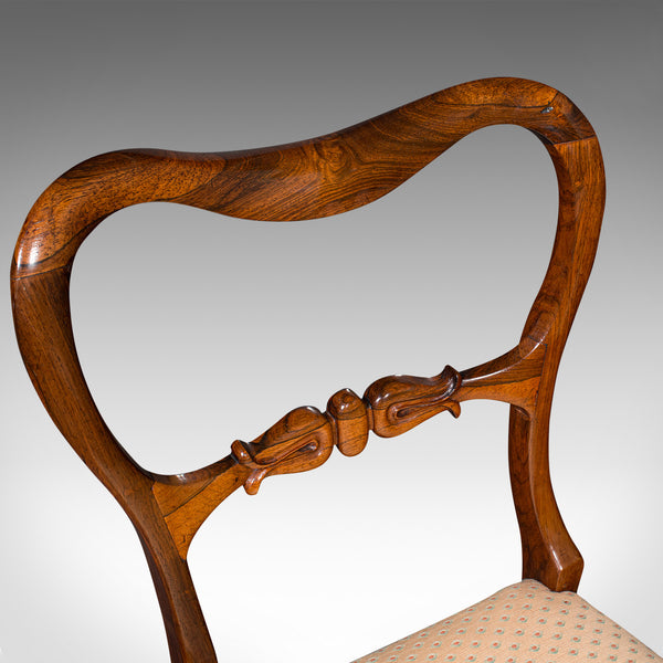 Antique Buckle Back Chair, English, Drawing Room, Side Seat, Victorian, C.1840