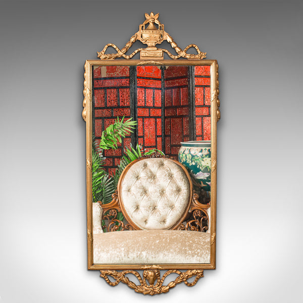 Vintage Cafe Mirror, French, Giltwood, Hall, Overmantle, Mid 20th Century, 1950