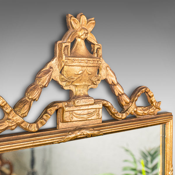 Vintage Cafe Mirror, French, Giltwood, Hall, Overmantle, Mid 20th Century, 1950