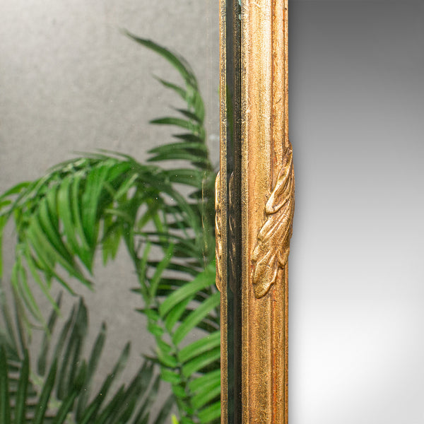 Vintage Cafe Mirror, French, Giltwood, Hall, Overmantle, Mid 20th Century, 1950