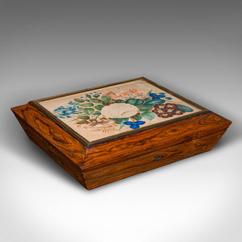 Antique Decorative Finery Box, English, Jewellery, Keepsake, Regency, Circa 1830