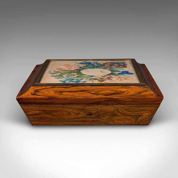 Antique Decorative Finery Box, English, Jewellery, Keepsake, Regency, Circa 1830