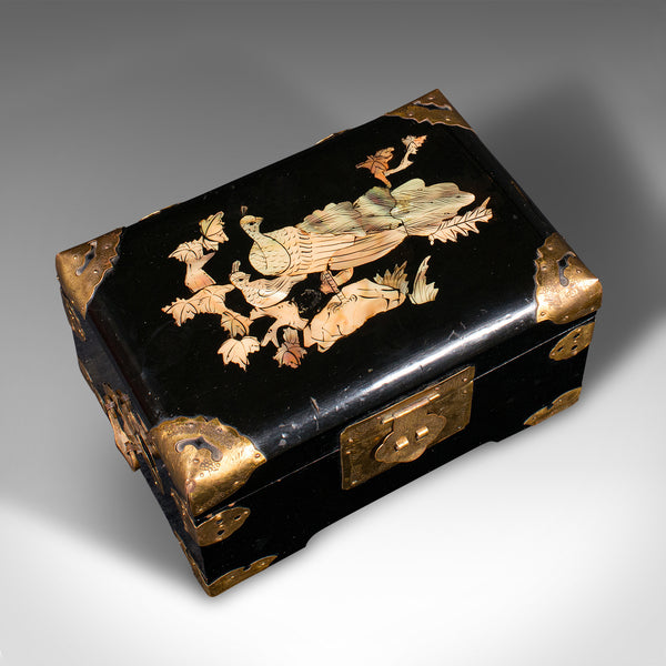 Vintage Decorative Jewellery Case, Japanese, Lacquer, Box, Art Deco, Circa 1930