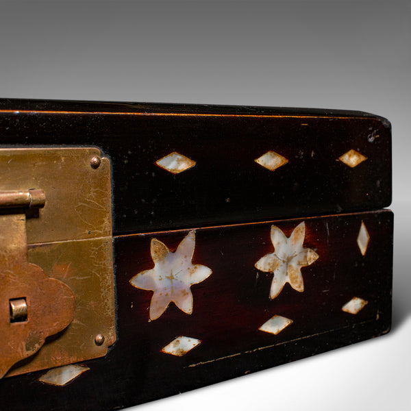 Antique Decorative Vanity Case, Japanese, Lacquer, Lidded Box, Victorian, C.1900