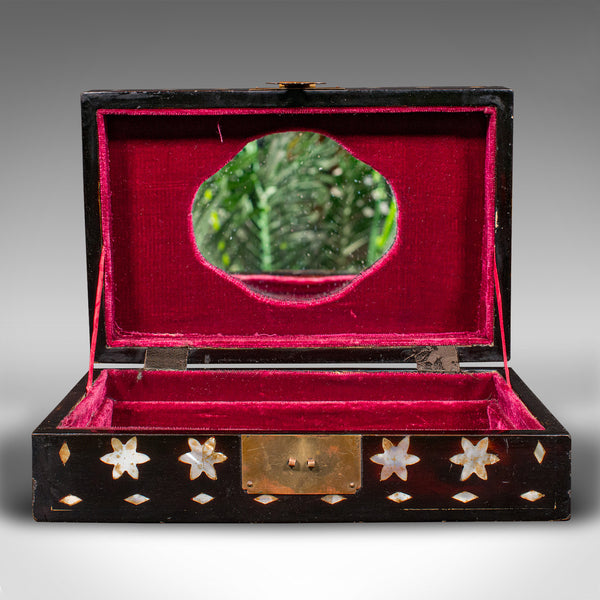 Antique Decorative Vanity Case, Japanese, Lacquer, Lidded Box, Victorian, C.1900