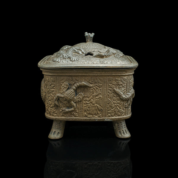 Antique Decorative Censer, Chinese, Bronze, Incense Burner, Victorian, C.1850