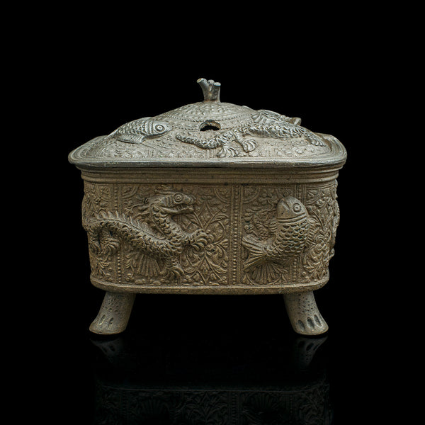 Antique Decorative Censer, Chinese, Bronze, Incense Burner, Victorian, C.1850